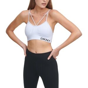 DKNY sport bra bralette black and blue M  set of ten EUC